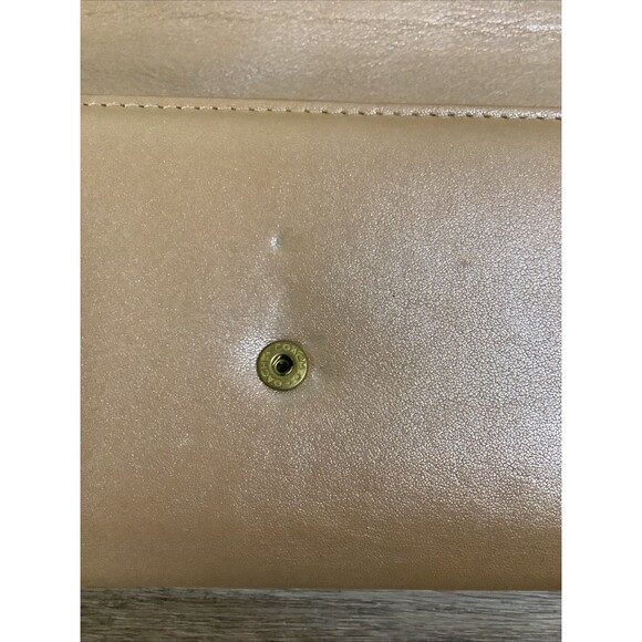 Vintage COACH Wallet Tri-Fold Chckbk Cover Clutch SOFT Leather Tan - Picture 4 of 8